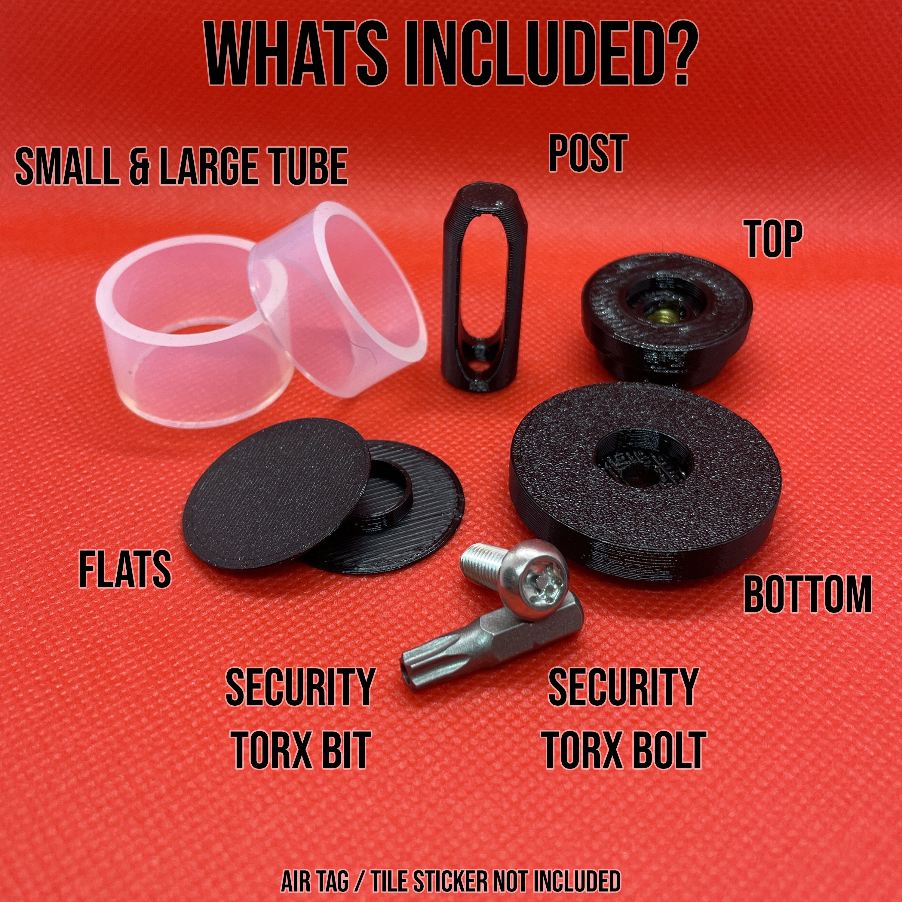 MTB Tracker Holder Kit Air Tag & Tile Sticker Compatible Etsy