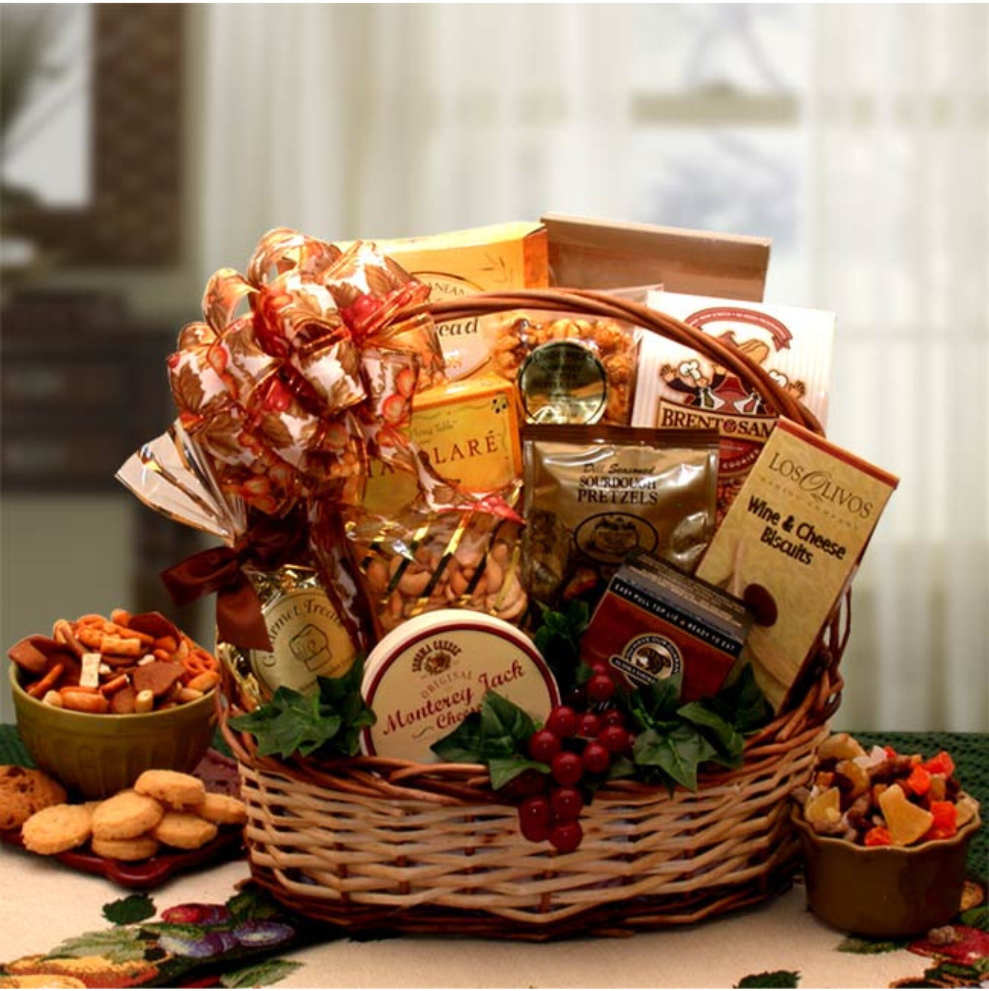 Logo Gourmet Gift Basket Gift Baskets For Men Food Beer Snack