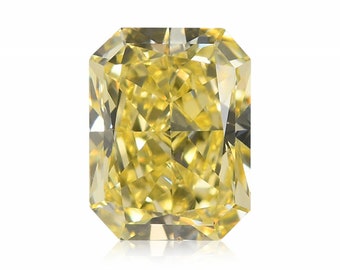 1.53 Carat Fancy Yellow Natural Loose Diamond Radiant Shape, VVS2 Clarity, GIA Certified Rare Gift For Personalized Jewelry Handmade Jewelry