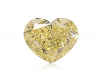 2.31 Carat Fancy Light Yellow Natural Loose Diamond Heart Shape, VS1 Clarity, GIA Certified Handmade Jewelry Rare Gift Diamonds For Crafts