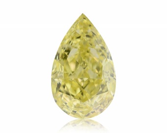 1.25 Carat Fancy Intense Yellow Natural Loose Diamond Pear Shape, VS1 Clarity, GIA Certified Diamonds For Jewelry Making Handmade Jewelry