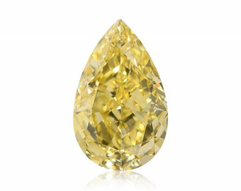 2.13 Carat Fancy Yellow Natural Loose Diamond Pear Shape, VVS1 Clarity, GIA Certified Handmade Jewelry Rare Gift For Personalized Jewelry