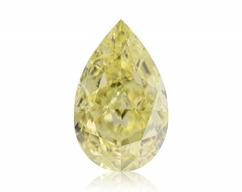 2.01 Carat Fancy Intense Yellow Loose Diamond Natural Color Pear Shape GIA Cert SKU: 612123