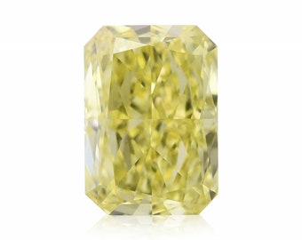 0.60 Carat Fancy Yellow Loose Diamond Natural Color Radiant Cut GIA Certified SKU: 621785