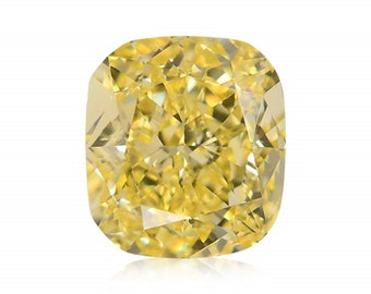 0.83 Carat Fancy Yellow Natural Loose Diamond Cushion Shape, VVS2 Clarity, GIA Certified For Personalized Jewelry Rare Gift Handmade Jewelry