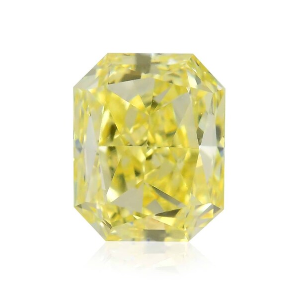 0.38 Carat Fancy Intense Yellow Natural Loose Diamond Radiant Shape, VVS1 Clarity, IGI Certified Handmade Jewelry For Personalized Jewelry