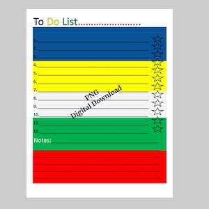 OES Order of Eastern Star Masonic Multicolored Things to Do List