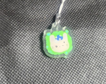 Llavero de conejito nocturno kawaii para celular
