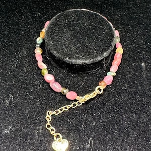 Watermelon Rainbow Tourmaline Bracelet