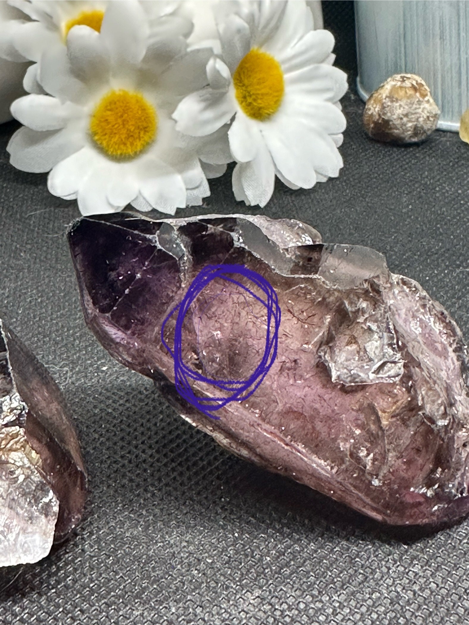Super 7 Specimen with Tiny Enhydro
