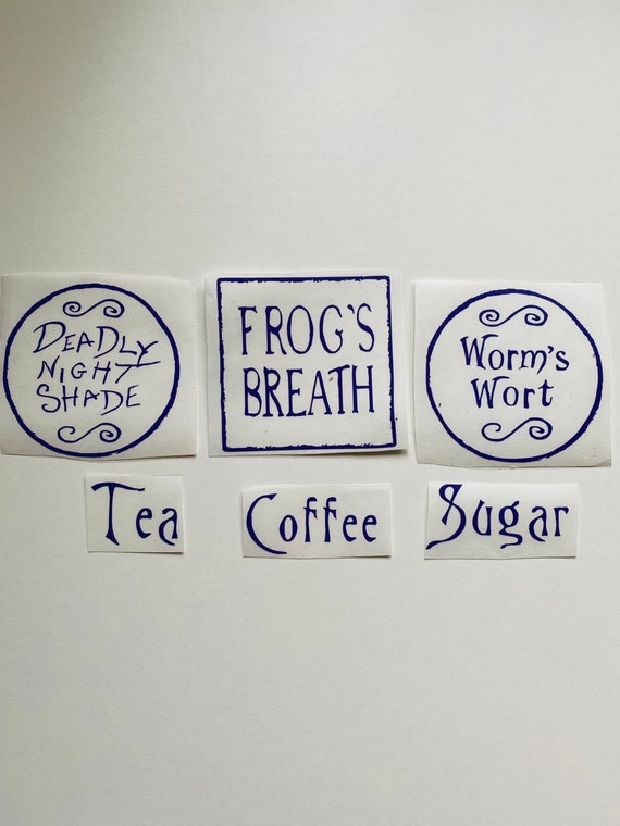 Deadly Nightshade Frogs Breath and Worms Wort Decals. Etsy UK