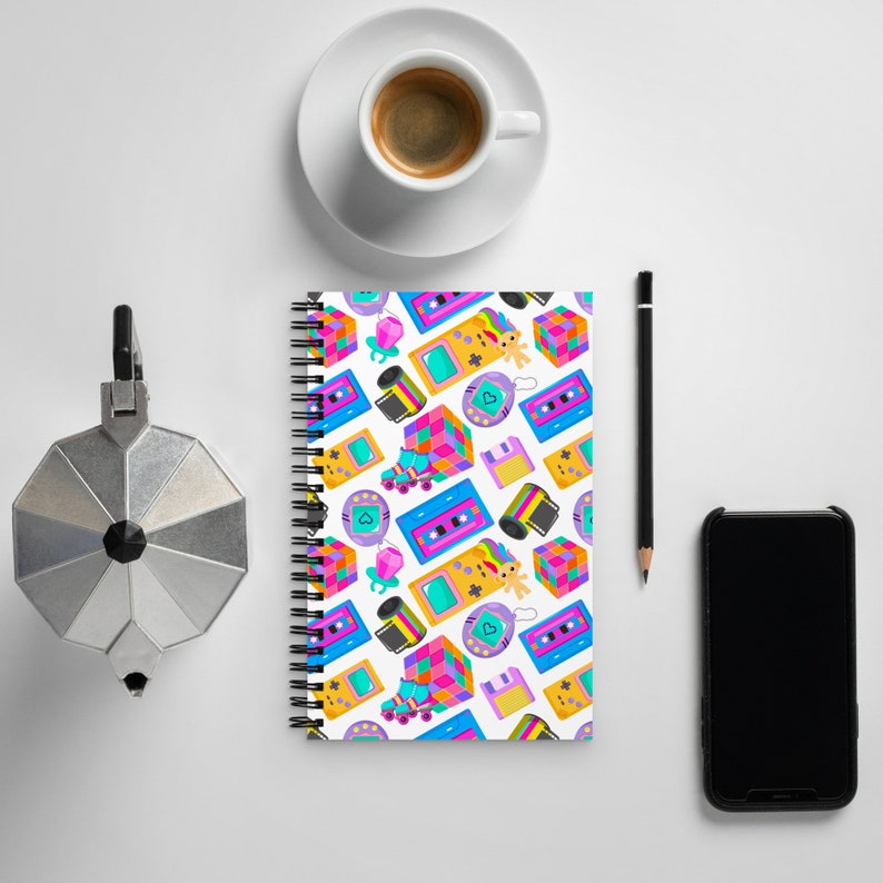 Notebook Patterns Retro 90s Nostalgic Seamless Pattern: Retro Digital Paper (digital Download ...