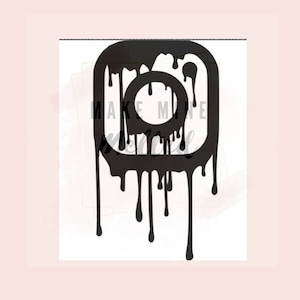 Dripping Instagram Logo; dripping camera logo PNG & SVG file