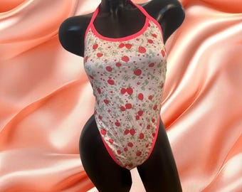 Exotic Dancewear Bodysuit Stawberry Rave Festival