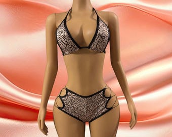 Exotic Dancewear 2 Piece Set Rave Festival Costumer Stripper