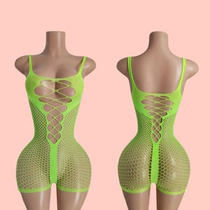 Exotic Dancewear Fishnet Bodysuit Lingerie
