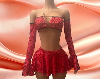 Exotic Dancewear 3 Piece Set Stripper Rave Festival Costumer Stripper