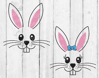 Bunny Face SVG- Easter SVG- Easter Bunny SVG