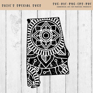 Alabama Mandala SVG- Mandala Cut File- Mandala Instant Download