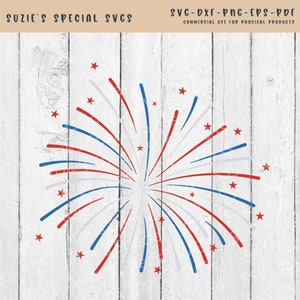 Firework SVG- Fourth of July SVG- Red White and Blue- 4th of July