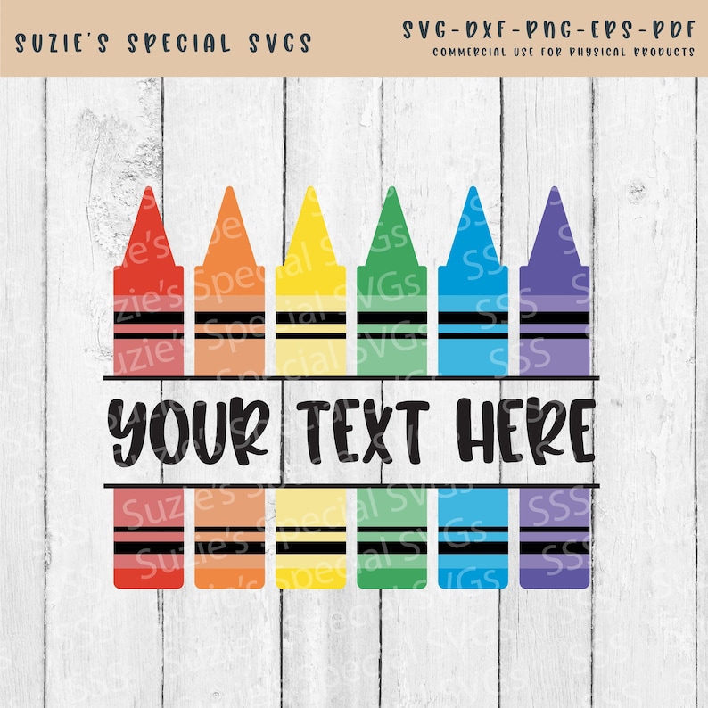Crayon Monogram SVG- Back to School SVG - Etsy