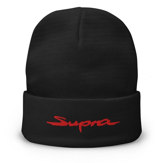 Embroidered Supra Beanie, Car Enthusiast Gift, Car Guy or Car Girl