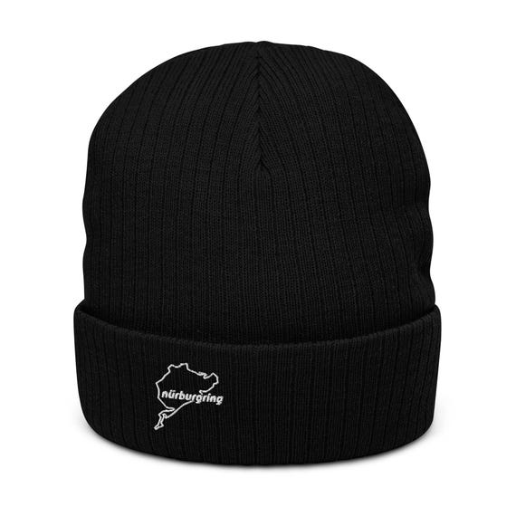 Nürburgring Track Embroidered Knit Beanie, Car Enthusiast Gift