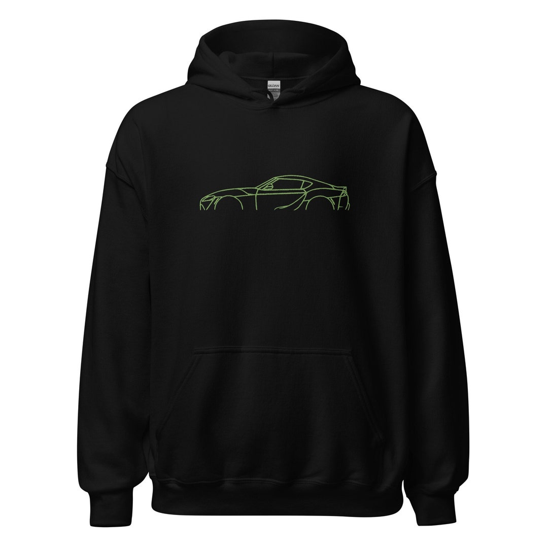 Customizable Embroidered Supra Mk5 Car Silhouette Hoodie JDM Etsy