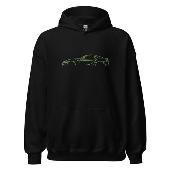 Customizable, Embroidered Supra Mk5 Car Silhouette Hoodie, JDM Hoodie, Perfect Gift Idea