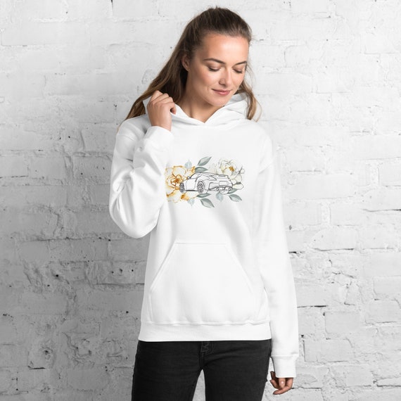 Nissan 370z Hoodie, Car Girl Hoodie, Floral Hoodie