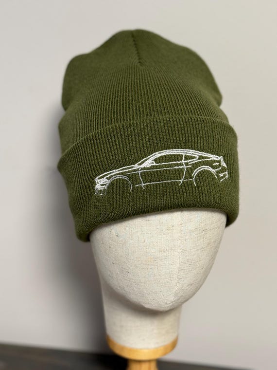 Customizable Embroidered Car Silhouette knit beanie