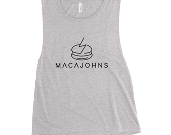 Macajohns Ladies’ Muscle Tank - Black Text