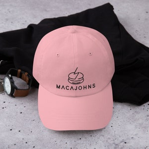 Macajohns Dad hat - Black Embroidery