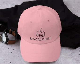 Macajohns Dad hat - Black Embroidery