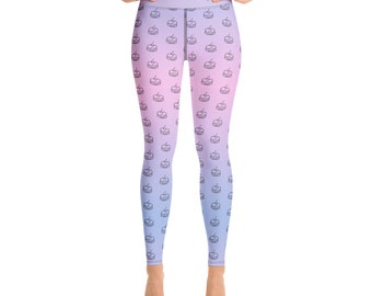 Macajohns Yoga Leggings - Pink/Purple/Blue Pastels