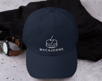 Macajohns Dad hat - White Embroidered