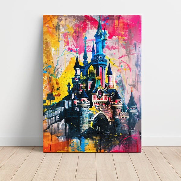 Disney Schloss Disneyland Paris 40x60cm Leinwand