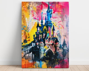 Disney Schloss Disneyland Paris 40x60cm Leinwand