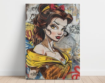 Disneys Belle Schöne und das Biest Leinwand Bild 40x60cm Beauty and the Beast 7563