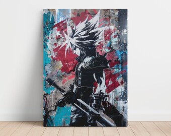 Final Fantasy Cloud Leinwand 40x60cm Bild Geschenk Geburtstag 4847