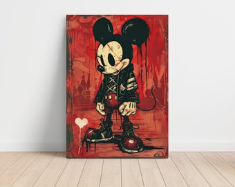 Mickey Mouse Gothic Punk Disney Leinwand 40x60cm