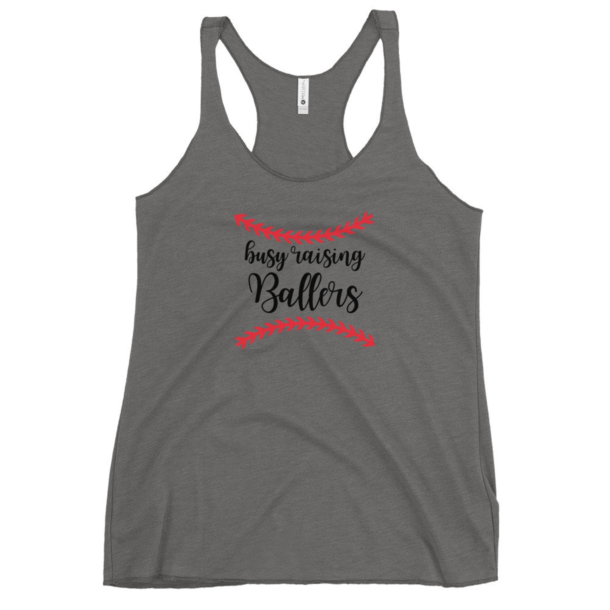 Busy Raising Ballers Tank Top, Women's Baseball Tank Top