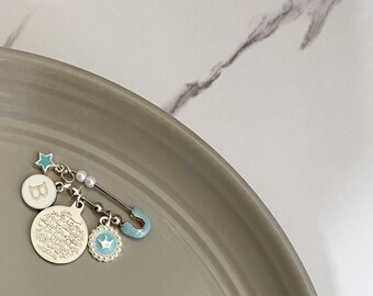 Mini silver Ayat Kursi Allah Muslim Quran baby pin