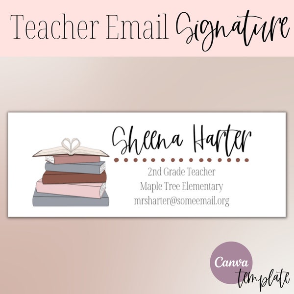 Teacher Email Signature|Email Signature Template|Email Sign Off Template|Gmail Signature|Digital Signature|Cute Teacher Signature