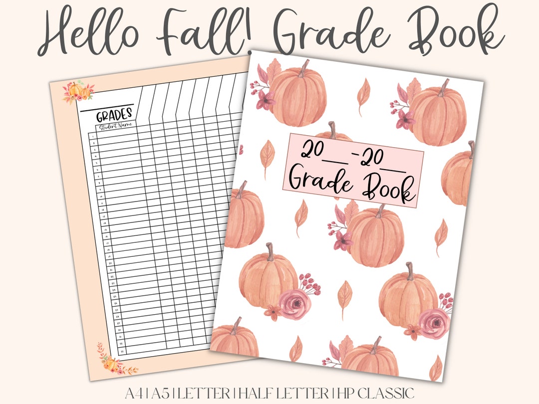 Hello Fall Gradebook|pumpkin Gradebook|pumpkin Teacher Planner|teacher ...