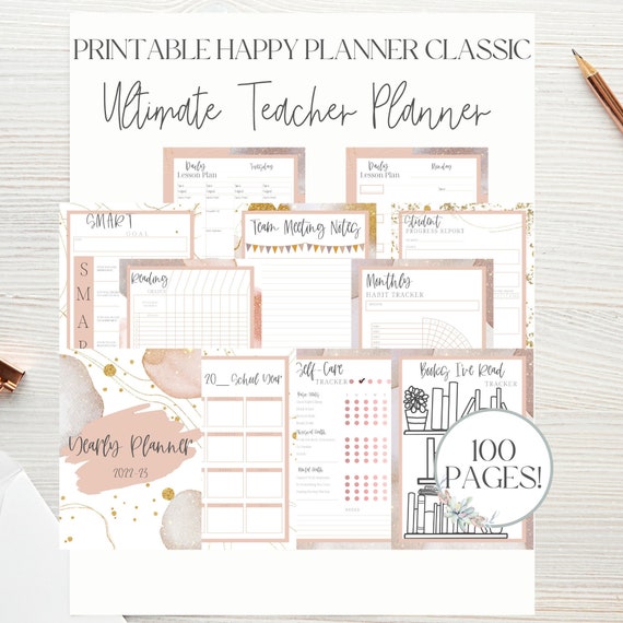 Printable Teacher Plannerteacher Planner Pageslesson Etsy Canada