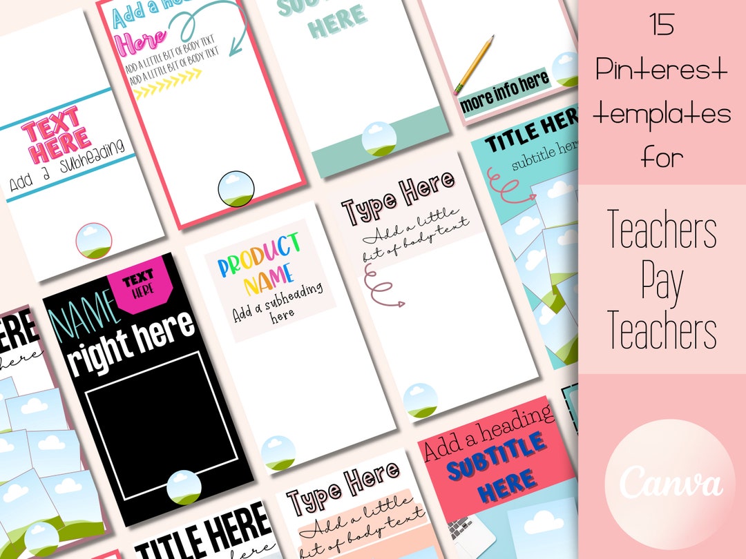 Pinterest Templates teachers Pay Teachers Templates instagram Templates