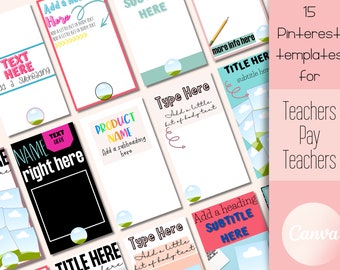 Szablony Pinterest|Szablony Teachers Pay Teachers|Szablony Instagram|Szablony Pin|Szablon Pin produktu cyfrowego|Instagram produktu cyfrowego