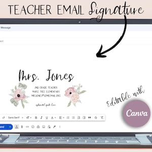 E-mailhandtekening voor leraar | Sjabloon voor e-mailhandtekening | Sjabloon voor afmelden voor e-mail | Gmail-handtekening | Digitale handtekening | Leuke handtekening van de leraar