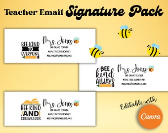 Podpisy e-mail nauczyciela|Szablon podpisu e-mail|Szablon podpisu e-mail|Podpis Gmail|Podpis cyfrowy|Podpis nauczyciela Bee Kind